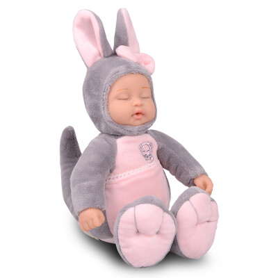 

BIEBER sweet kangaroo sleep doll calming doll plush doll toy simulation baby comfort toy gray