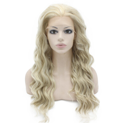 

Long Wavy Ash Blonde Heat Resistant Synthetic Hair Lace Wig