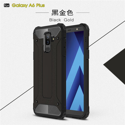 

Fivice Samsung Galaxy A6 PLUS case Luxury Silicone Diamond Armor PC Hard Shell Phone Case