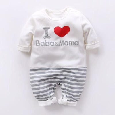 

AU Newborn Kids Baby Girls Boy I Love Baba Mama Romper Jumpsuit Outfits Clothes