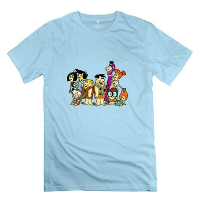 

Adult The Flintstones Pebbles Bamm-Bamm T-Shirt 100 Cotton Swag L SkyBlue