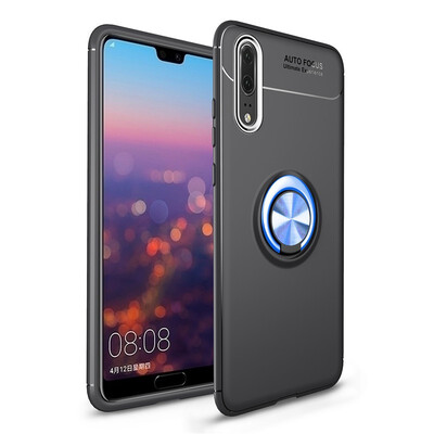 

Fivice Huawei P20 case TPU metal ring shell magnetic bracket soft shell