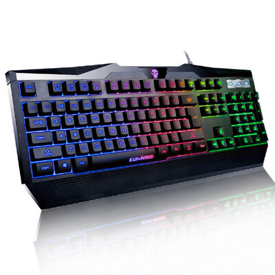 

Ergonomic design wired gaming keyboard LED backlight USB powered desktop computer computer peripherals