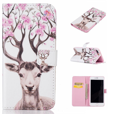 

Deer Design PU Leather Flip Cover Wallet Card Holder Case for IPHONE 7 Plus 5.5 inch