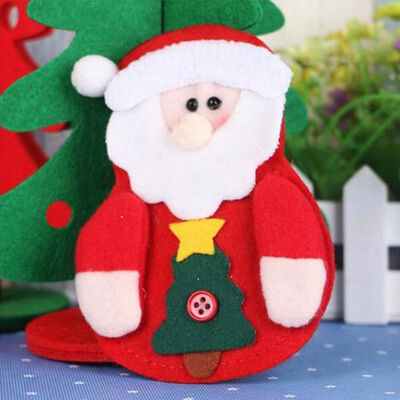 

MyMei Christmas Decoration Santa Claus Christmas meal knife fork spoon cover