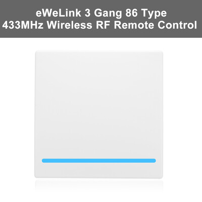 

eWeLink Push Button Wall Light Switch Remote Controller 3 Gang 86 Type ONOff Switch Panel 433MHz Wireless RF Remote Control Trans