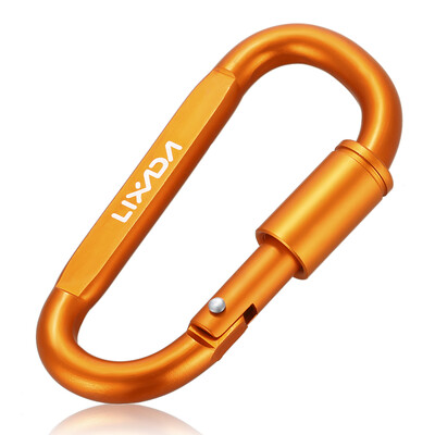 

Lixada Aluminum Alloy D-ring Locking Carabiner Screw Lock Hanging Hook Buckle Keychain for Outdoor Camping Hiking