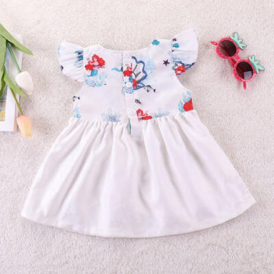

Kids Baby Girl Cartoon Mermaid Summer Party Pageant Princess Tutu Dress Outfits