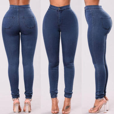 

News Womens Ladies Celeb Stretch Ripped Skinny High Waist Denim Pants Jeans 6-18