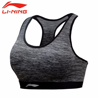 

Li Ning LI-NING sports vest underwear womens shockproof running gather yoga fitness badminton wear underwear sports bra female models AUBN124-2 rock gray S