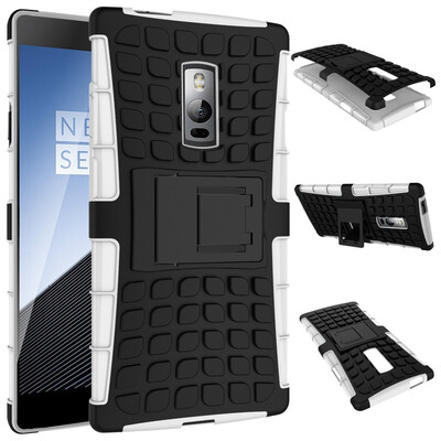 

Fivice One Plus Two Case TPU anti-fall tire pattern back clip bracket phone case