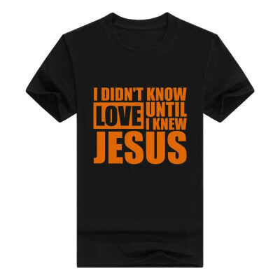 

Christian Religious Men Tshirt I Didnt Know Love Until Jesus