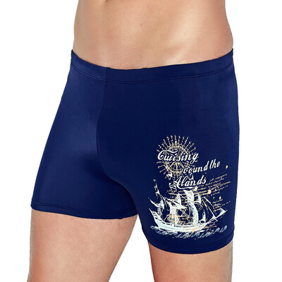 

Qihai Men's Square Cut Boxer Brief Gradient Color Swimwear