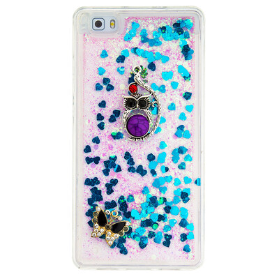 

Dynamic Quicksand Glitter Liquid Soft TPU Case Cover For HUAWEI P8LITE