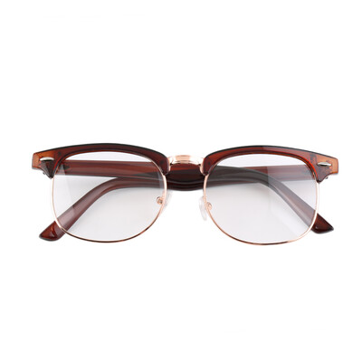 

Fashion Retro Optical Half Frame Clear Lens Glasses Nerd Geek Eyewear
