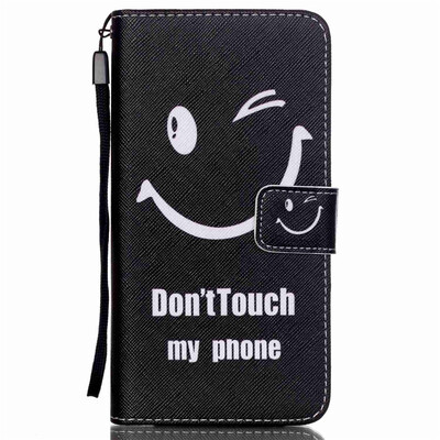 

Smiling Face Design PU Leather Flip Cover Wallet Card Holder Case for IPOD TOUCH 5 6