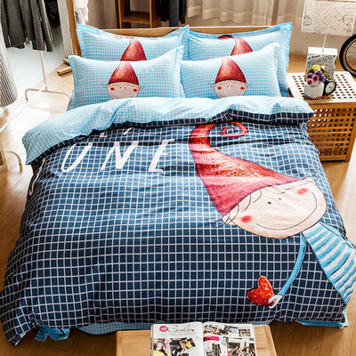 

Byford cotton twill high-caliber high-density printing four-piece cotton fashion large flower quilt bed linen quilt cover double kit 15 18 m bed wheat