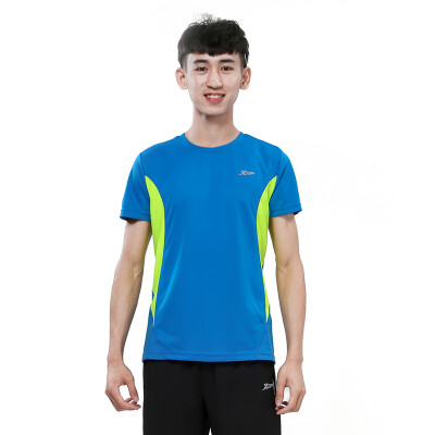 

XTEP Men&39s short-sleeved T-shirt sweatwear sportswear running shirt breathable round neck t-shirt shirt 884229019153 blue S