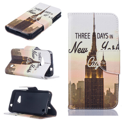 

Tower Design PU Leather Flip Cover Wallet Card Holder Case for Microsoft Lumia N550