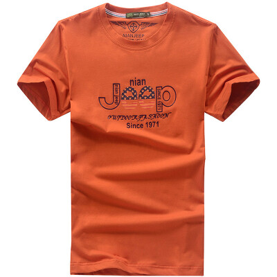 

Jeep Shield (NIAN JEEP) Short Sleeve T-Shirt Men's Round Outdoors Mountaineering Leisure T-Shirt 9273 White 3XL