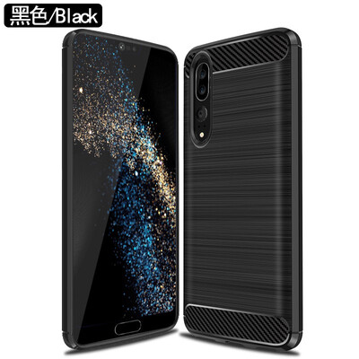 

Fivice HUAWEI P20 PRO case Brushed carbon fiber silicone anti-fall soft shell phone case