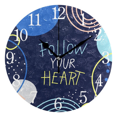 

Wall Clock Arabic Numerals Design Follow Your Heart Design Round