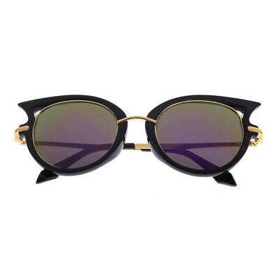 

Retro Womens Mens Sunglasses Metal Frame Golden Leg Cat Eye Shades Eyeglasses