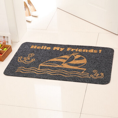 

Suarte printing enamel mats home entrance porch mat non-slip door mat 5080cm sail gray