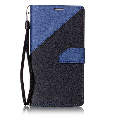 

Black + sapphire blue Design PU Leather Wallet Case Classic Flip Cover with Stand Function and Credit Card Slot for Samsung Galaxy