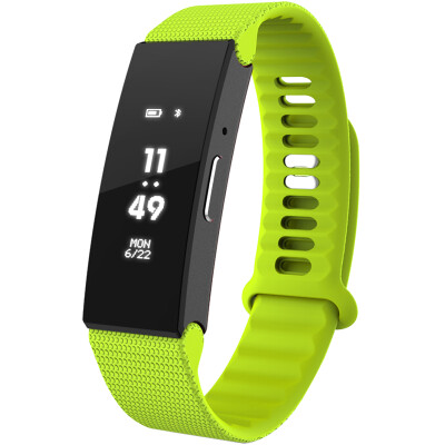 

cling smart hand ring sports heart rate professional step touch screen caller display micro letter interconnection a number of sports mode SOS help UV monitoring spring new green