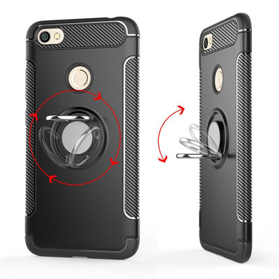 

Fivice Xiaomi Redmi note 5A pro case PC metal ring shell magnetic car bracket TPU phone case