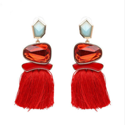 

Fashion Boho Dangle Earrings Womens Long Tassel Fringe Party Jewelry Drop Gifts