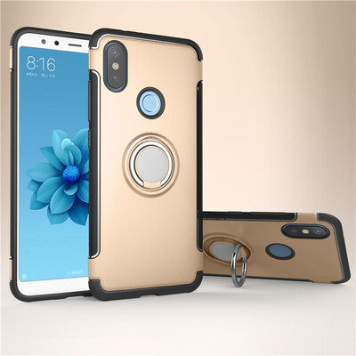 

Fivice Xiaomi MI 6X case PC metal ring shell magnetic car bracket TPU phone case
