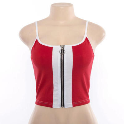 

Women Casual Stried Tank Tops Vest Sexy Sleeveless Crop Top Shirt Hot Summer