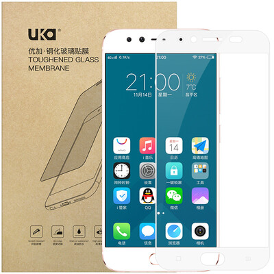 

Отличный шаг за шагом X9 / vivo x9 закаленная пленка / полный экран покрытый стеклянный пленочный телефон защитная пленка белый