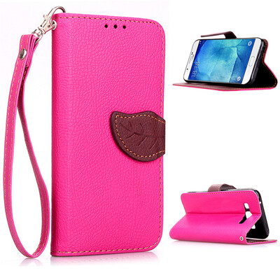 

Pink Design PU Leather Flip Cover Wallet Card Holder Case for Samsung Galaxy A8/A8000