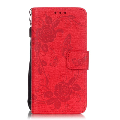 

Red Butterfly Style PU Leather Flip Cover Wallet Card Holder Case for SAMSUNG A310