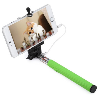 

Z07 - 5S Mobile Phone Monopod Selfie Stick Self Portrait Pole with Remote Shutter Button 35mm Cable Plug&Play