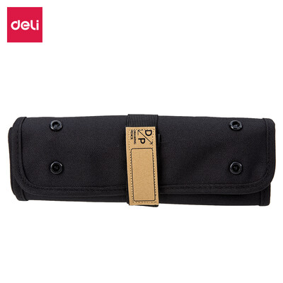 

Deli deli 36 hole nylon cloth pen bag large capacity pencil storage bag can be marked name pendulum restraint black 66850