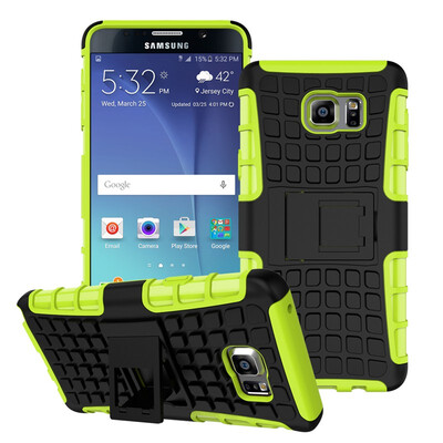 

Fivice Samsung Note 5 Case TPU anti-fall tire pattern back clip bracket phone case