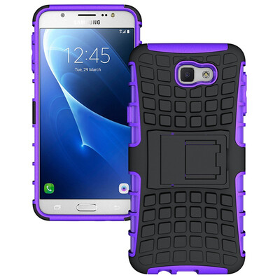 

Fivice Samsung J5 Prime Case TPU anti-fall tire pattern back clip bracket phone case