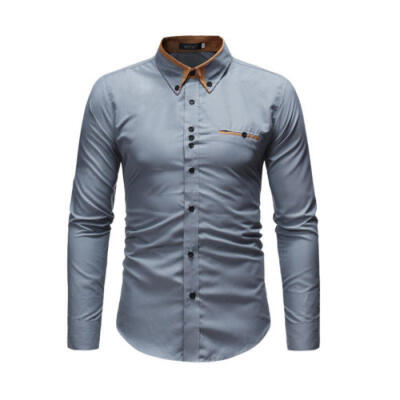 

Mens Formal Casual Business Button Down Long Sleeve T-Shirt Dress Top Shirts