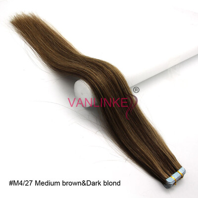 

Tape In Human Hair Extensions 16" 18" 20" 22" 24" Machine Made Remy Hair On Adhesives Tape PU Skin Weft Invisible 20pcs