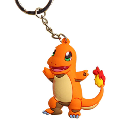 

Pocket Monsters 3D Pokemon Cartoon PVC Keychain Rubber Figure Keyring Ornament Mini Pendant Pikachu Toy Accessories