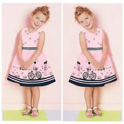 

Pink Baby Kids Girls Princess Party Bubble Beauty Anime Formal Dress Fit 2-7Y