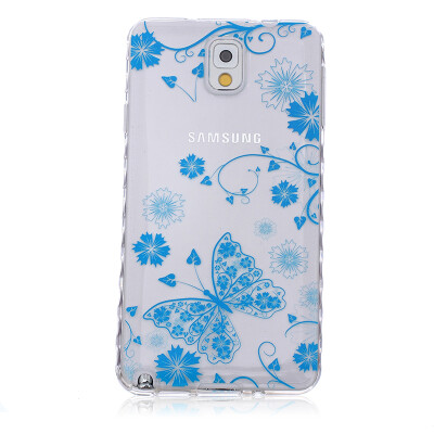 

Blue butterfly Pattern Soft Thin TPU Rubber Silicone Gel Case Cover for SAMSUNG GALAXY Note 3