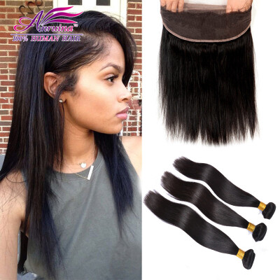 

Hot 360 Frontal Band With Bundles Straight Malaysian Virgin Hair With Frontal Closure Cheap 360 Lace Frontal With Hair Bundles