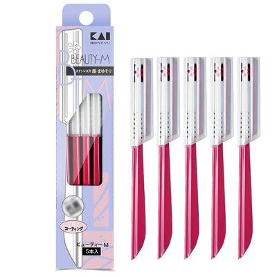 

KAI Eyebrow Razor Eyebrow Trimmer Set Count 5 Red
