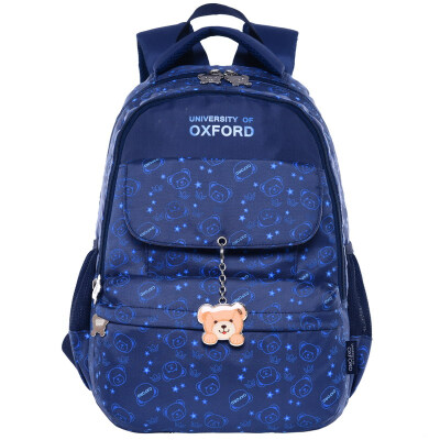 

【Jingdong Supermarket】 Oxford University (UNIVERSITY OF OXFORD) Bear Bear Children's Bag Light Simple Simple Casual Backpack Primary School Student Bag J087A Deep Blue