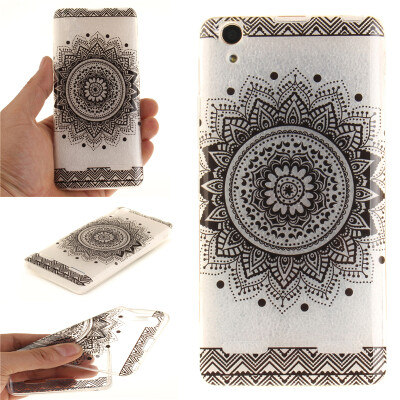 

Black mandala Pattern Soft Thin TPU Rubber Silicone Gel Case Cover for HUAWEI Honor 5A/Y6 II